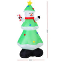 Jingle Jollys Christmas Inflatable Snowman Tree 2.75M Height LED Decorations Illuminated-3