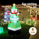 Jingle Jollys Christmas Inflatable Snowman Tree 2.75M Height LED Decorations Illuminated-4