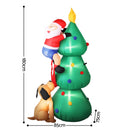 Jingle Jollys Christmas Inflatable Santa Tree 1.8M Illuminated Decorations-2