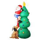 Jingle Jollys Christmas Inflatable Santa Tree 1.8M Illuminated Decorations-3