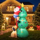 Jingle Jollys Christmas Inflatable Santa Tree 1.8M Illuminated Decorations-10