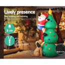 Jingle Jollys Christmas Inflatable Santa Tree 1.8M Illuminated Decorations-5