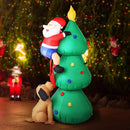 Jingle Jollys Christmas Inflatable Santa Tree 1.8M Illuminated Decorations-7