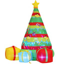 Jingle Jollys Christmas Inflatable Gift Tree 2.2M Height Flashing Light Decorations Illuminated-1