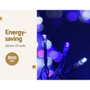 20M Christmas Lights Icicle Light 800 LED Blue White Decor Jingle Jollys-4