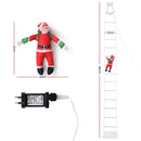 Jingle Jollys 3.5M Christmas Lights 300 LED Ladder Light with Santa Claus Decor-2