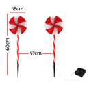 4 PCS Christmas Lights Path Ground Light Garden Decoration 112 LED Jingle Jollys-2