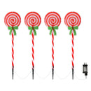 4 PCS Christmas Lights Path Ground Light Garden Decorations 68 LED Jingle Jollys-3