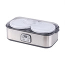 Devanti Greek Yoghurt Maker Machine 2x960ml Large Tubs Temp Control Grey-2