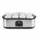 Devanti Yoghurt Maker Machine with 8x180ml Glass Cups Temp Control Black-4