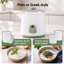 Devanti 2-in-1 Yoghurt Maker and Fermenter 2L with Greek Yoghurt Strainer Soft Cheese Machine-5
