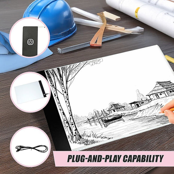 A4 LED Light Box Tracing Board Art Design Stencil Tattoo Copy Drawing Pad - RnR Galore
