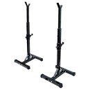 Adjustable Squat Rack Pair Steel Barbell Bench Press Stands Gym Home - RnR Galore