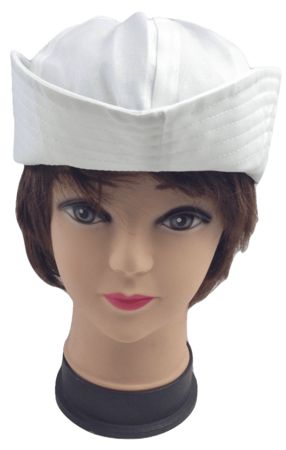 Adult White Sailor Hat Marine Unisex Gob Captain Navy Hen's Night Doughboy Cap - RnR Galore