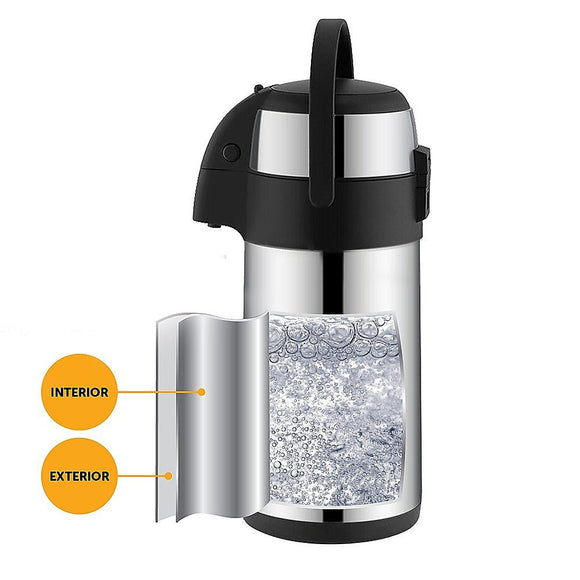Air Pot for Tea Coffee 5L Pump Action Insulated Airpot Flask Drink Dispenser - RnR Galore