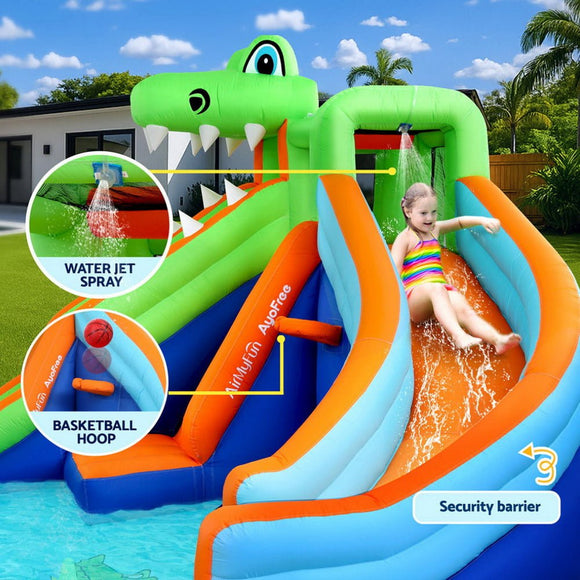 AirMyFun Kids Inflatable Pool Water Double Slide Park Jumping Castle 465X430CM - RnR Galore
