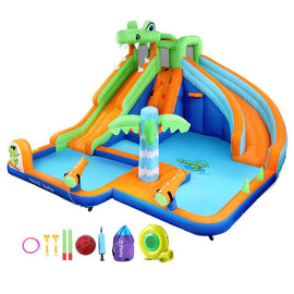 AirMyFun Kids Inflatable Pool Water Double Slide Park Jumping Castle 465X430CM - RnR Galore