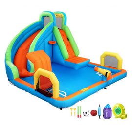 AirMyFun Kids Inflatable Pool Water Slide Cannon Splash Park Castle Outdoor Toys 427X374CM - RnR Galore