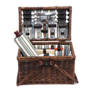 Alfresco 4 Person Picnic Basket Set Folding Insulated bag - RnR Galore