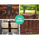 Alfresco 4 Person Picnic Basket Set Folding Insulated bag - RnR Galore