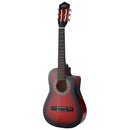 Alpha 34 Inch Classical Guitar Wooden Body Nylon String w/ Stand Beignner Red - RnR Galore
