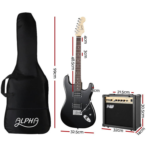 Alpha 41 Inch Electirc Guitar Humbucker Pickup Switch Amplifier Skull Pattern - RnR Galore