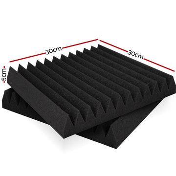 Alpha Acoustic Foam 20pcs 30x30x5cm Sound Absorption Proofing Panel Studio Wedge - RnR Galore