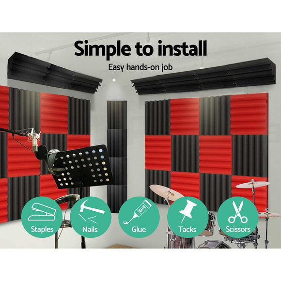 Alpha Acoustic Foam 60pcs Corner Bass Trap Sound Absorption - RnR Galore