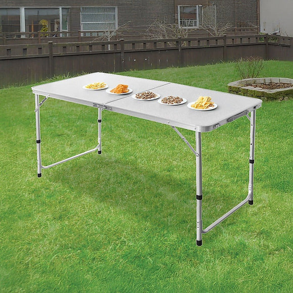 Aluminium Folding Table 120cm Portable Indoor Outdoor Picnic Party Camping Tables - RnR Galore