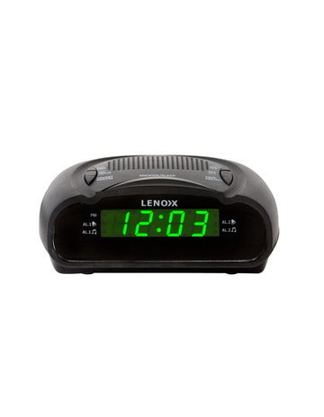 AM/FM Alarm Clock & Radio w/ Green LED Time Numbering - RnR Galore