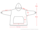 Apple Pattern Oversized Wearable Blanket Hoodie - Ultra Soft & Cozy Snuggle Pullover for Adults - RnR Galore
