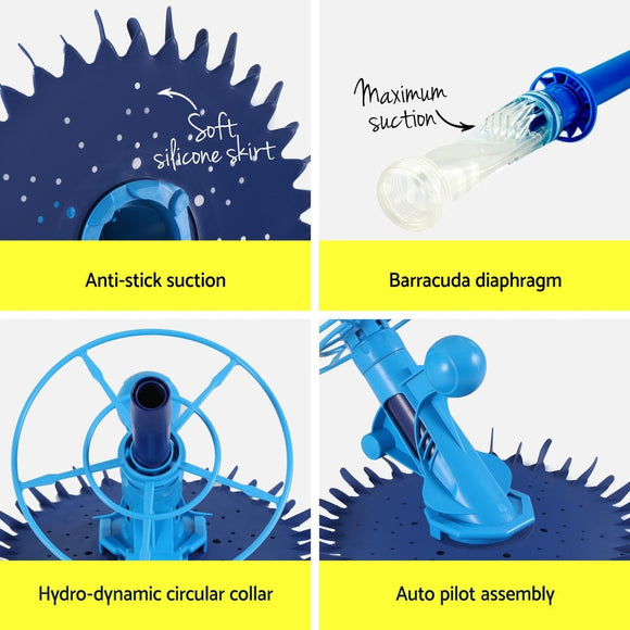 Aqua Buddy Pool Cleaner Automatic Vacuum Swimming Pool Floor Climb Wall 10M - RnR Galore