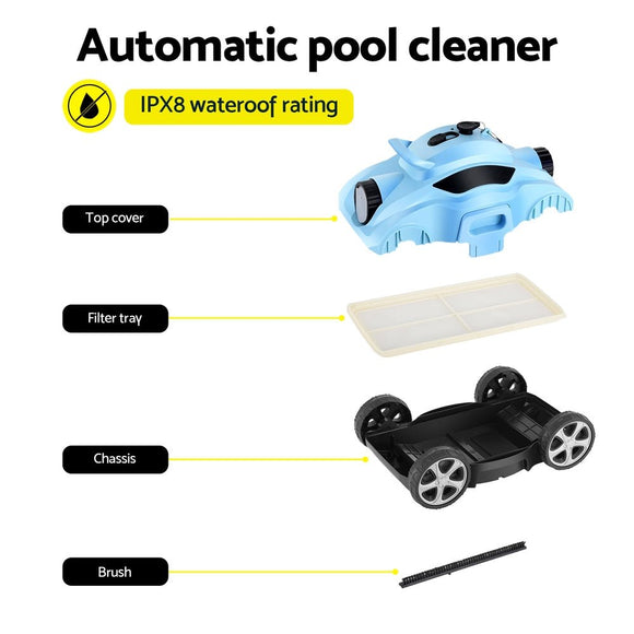 Aqua Buddy Robotic Pool Cleaner Automatic Floor Vacuum Robot Swimming Cordless - RnR Galore