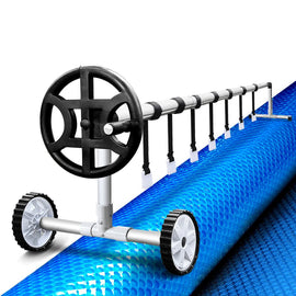 Aquabuddy Pool Cover 500 Micron 10x4m Blue Swimming Pool Solar Blanket 4m Roller - RnR Galore