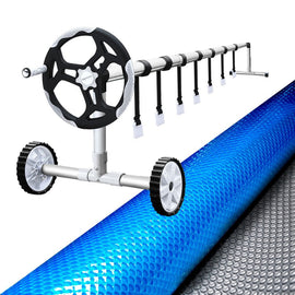 Aquabuddy Pool Cover 500 Micron 11x4.8m Swimming Pool Solar Blanket 5.5m Roller - RnR Galore