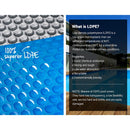 Aquabuddy Pool Cover 500 Micron 6.5x3m Silver Swimming Pool Solar Blanket 4m Roller - RnR Galore