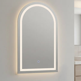 Arched LED Wall Mirror Bathroom Mirrors Makeup Anti - fog 600mm x 1000mm - RnR Galore