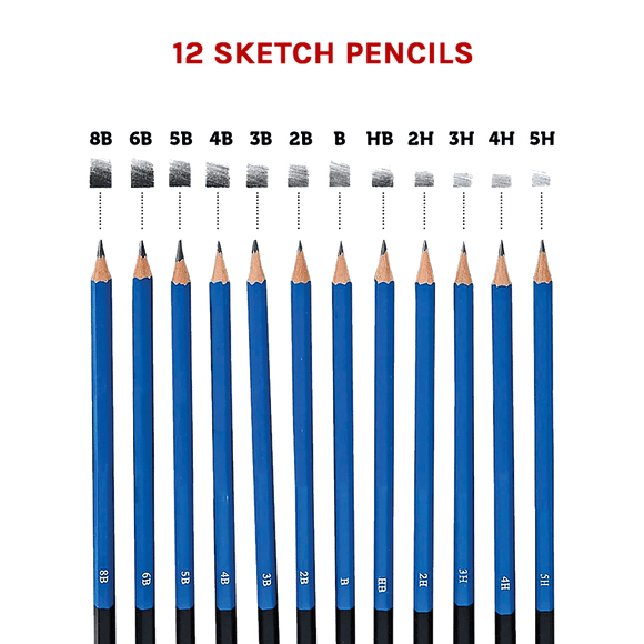 Art Sketch Pencils Oil Drawing Colouring Graphite Charcoal Pencil Set 72pcs/set - RnR Galore