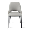 Artiss 1x Dining Chair Hollow PU Leather Kitchen Lounge Cafe Accent Chairs Grey - RnR Galore