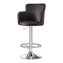 Artiss 1x Leather Bar Stools Swivel Adjustable Gas Lift PU Counter Chairs Brown - RnR Galore