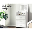 Artiss 2 - in - 1 Dressing Table Stool Set Bedside Table White - RnR Galore