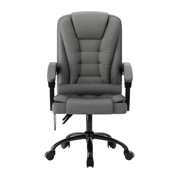Artiss 2 Point Massage Office Chair Fabric Black - RnR Galore