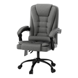 Artiss 2 Point Massage Office Chair Fabric Black - RnR Galore