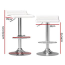 Artiss 2x Bar Stools Faux Leather Chair White - RnR Galore