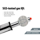 Artiss 2x Bar Stools Padded Leather Gas Lift Grey - RnR Galore
