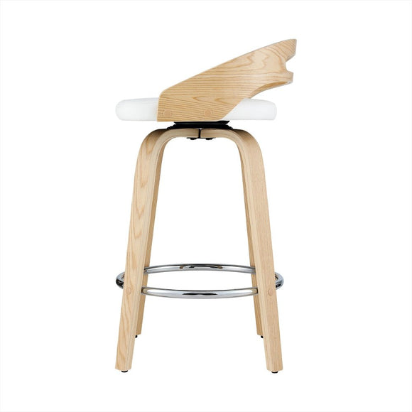 Artiss 2x Bar Stools Swivel Dining Chairs Low Back Counter Seat PU Cushion - RnR Galore