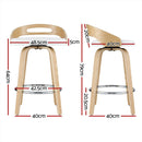 Artiss 2x Bar Stools Swivel Dining Chairs Low Back Counter Seat PU Cushion - RnR Galore