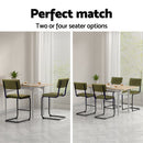 Artiss 2x Bar Stools Velvet Chairs Green - RnR Galore