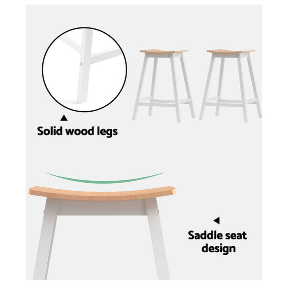 Artiss 2x Bar Stools Wooden Chairs Oak - RnR Galore