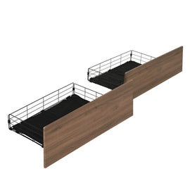 Artiss 2x Bed Frame Storage Drawers Trundle Black - RnR Galore